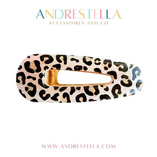 BARRETTE RÉSINE LEOPARD