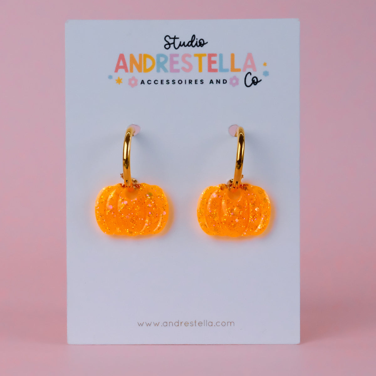 Pampilles citrouilles — Orange pailleté